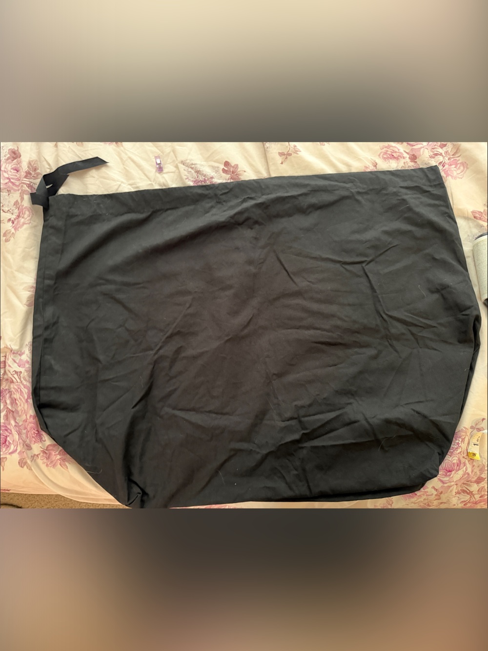 CHANEL Black and White Logo Drawstring Dust Cover - Picture 4 of 4